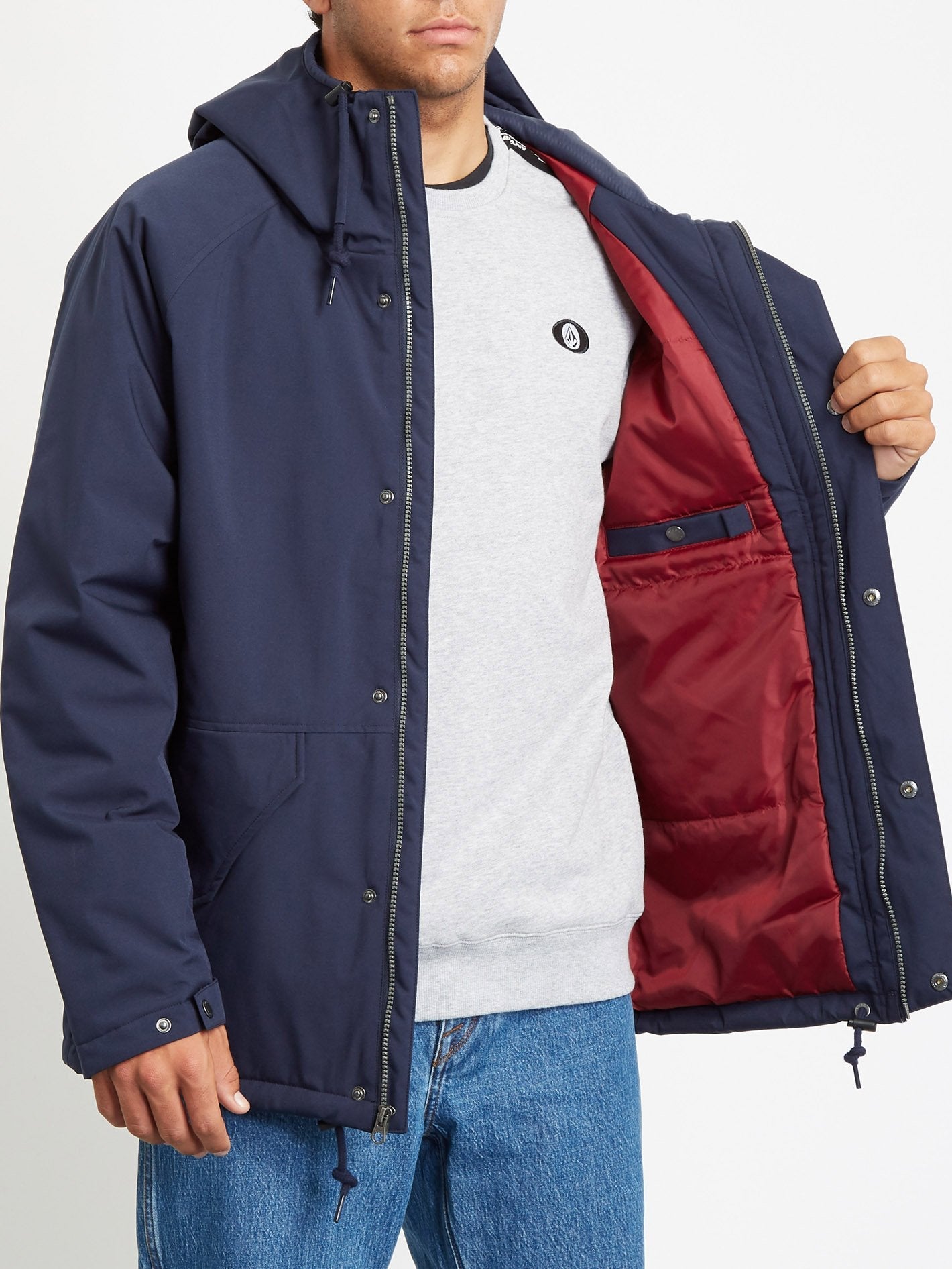 Synthwave Jacke - MARINEBLAU
