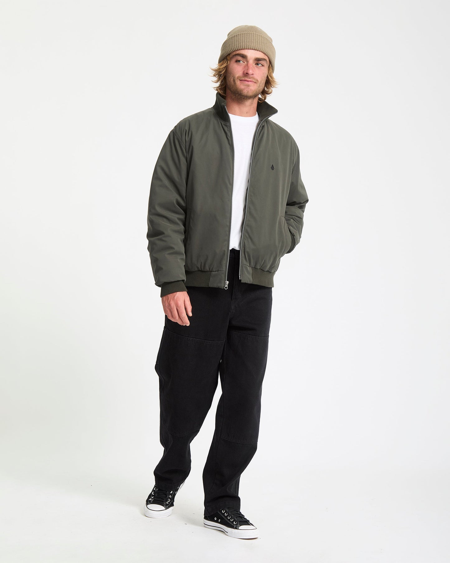 Damerman Bomberjacke - Rinsed Black