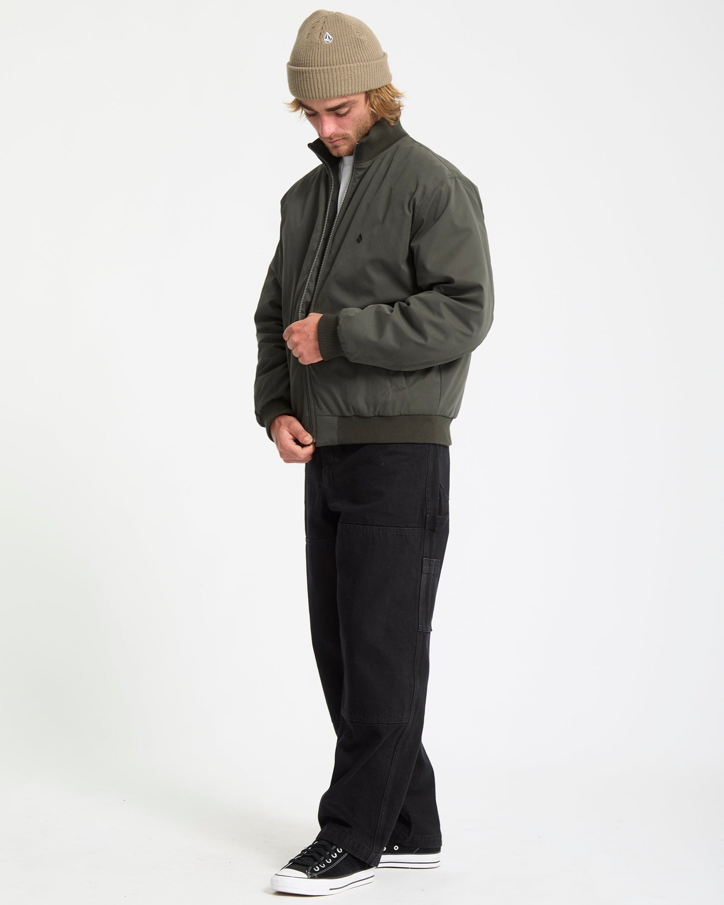 Damerman Bomberjacke - Rinsed Black