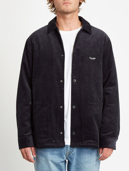 Benvord Jacket with Sherpa Lining - BLACK