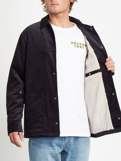 Benvord Jacket with Sherpa Lining - BLACK