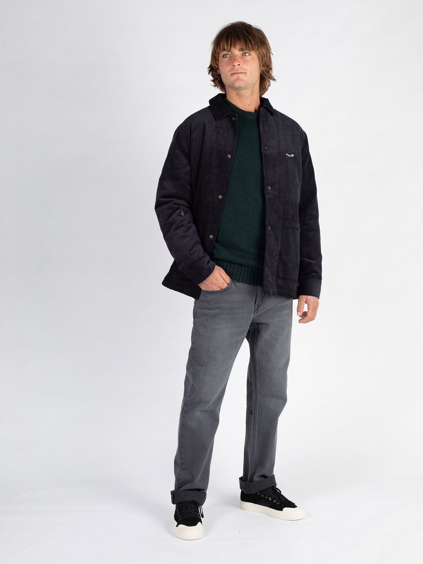 Benvord Jacket with Sherpa Lining - BLACK