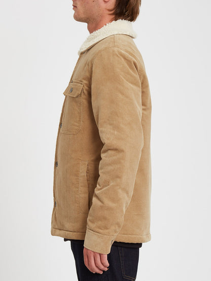 Veste Keaton en velours côtelé et doublure sherpa - DARK KHAKI
