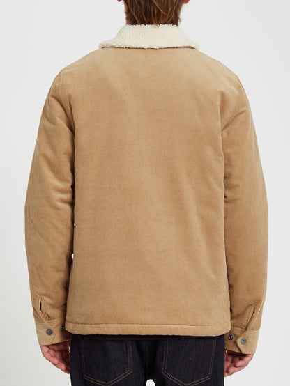 Veste Keaton en velours côtelé et doublure sherpa - DARK KHAKI