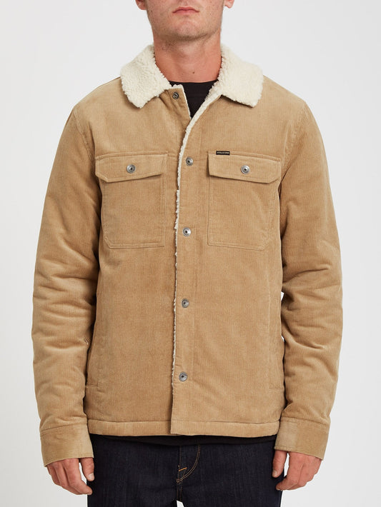 Veste Keaton en velours côtelé et doublure sherpa - DARK KHAKI