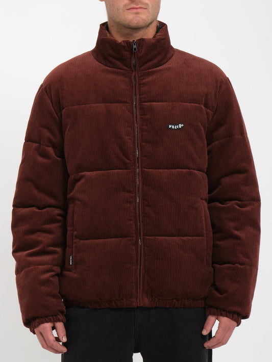 Walltz gerippte Daunenjacke (Wendejacke) – BITTERSCHOKOLADE