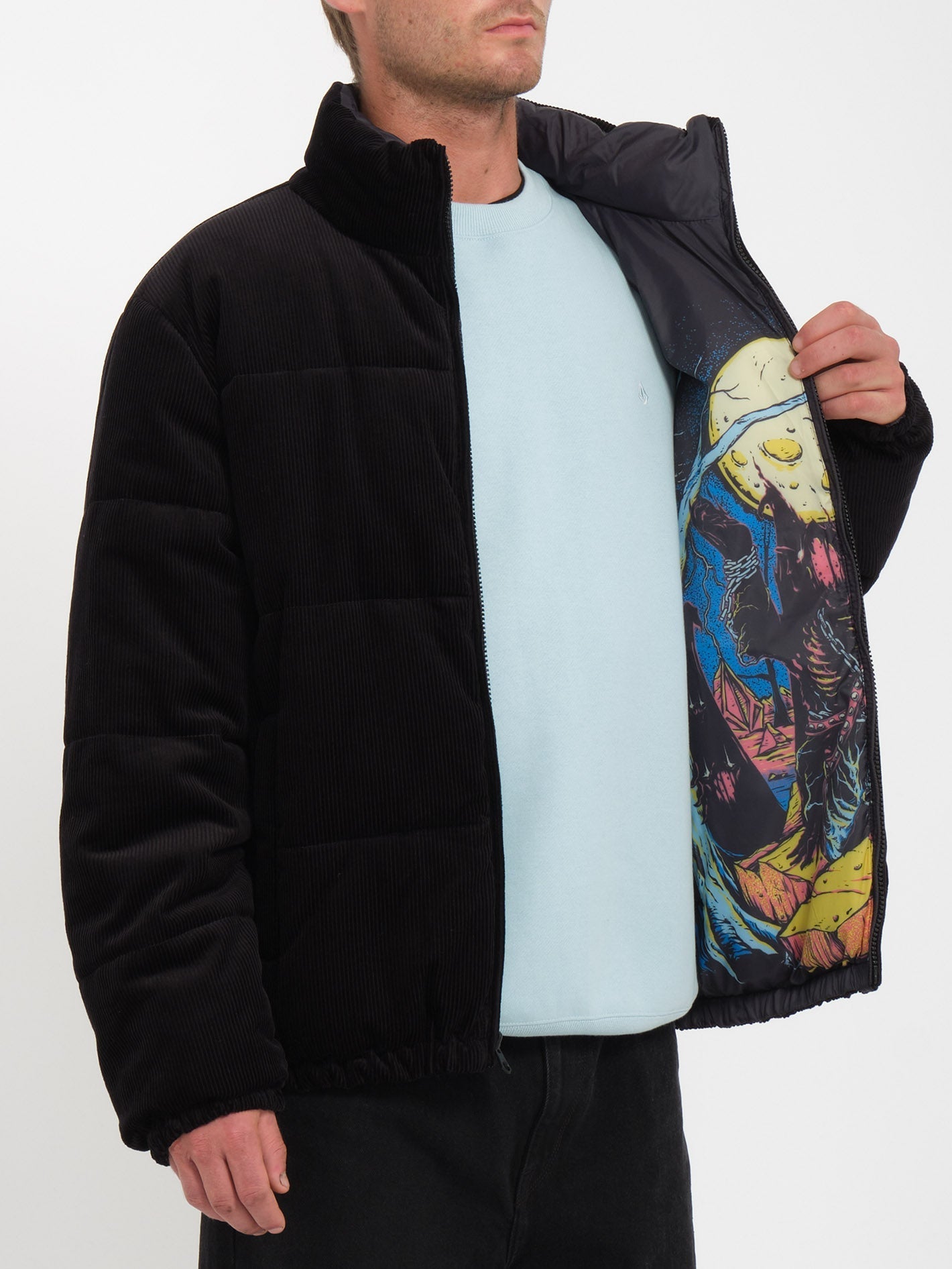 Max Sherman Down Jacket (Reversible) - BLACK