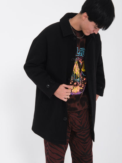 Peacoat Floyder Mantel - SCHWARZ