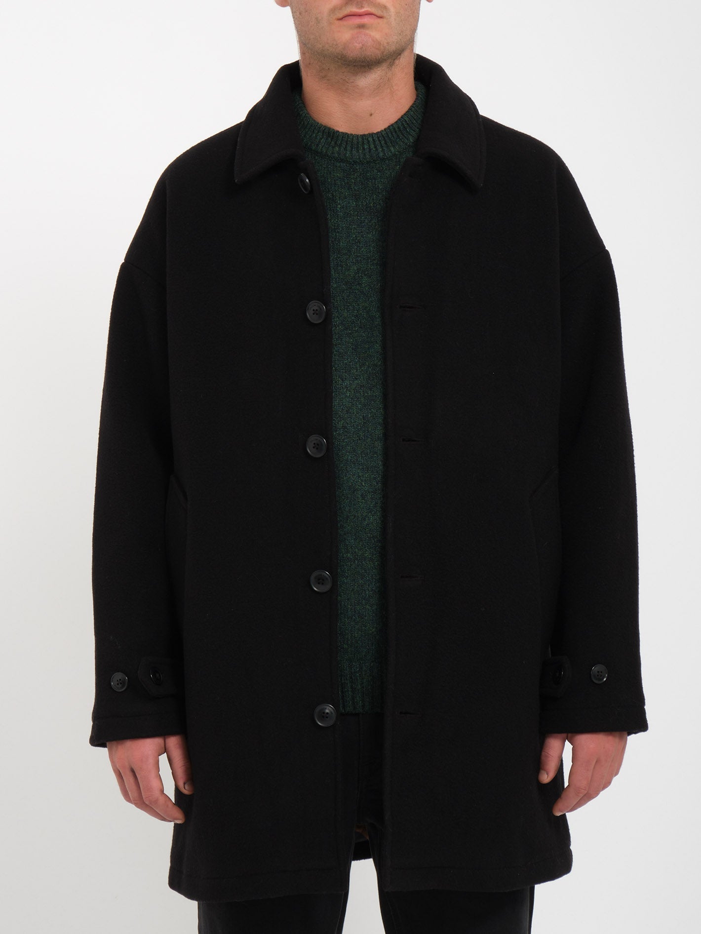 Peacoat Floyder Mantel - SCHWARZ