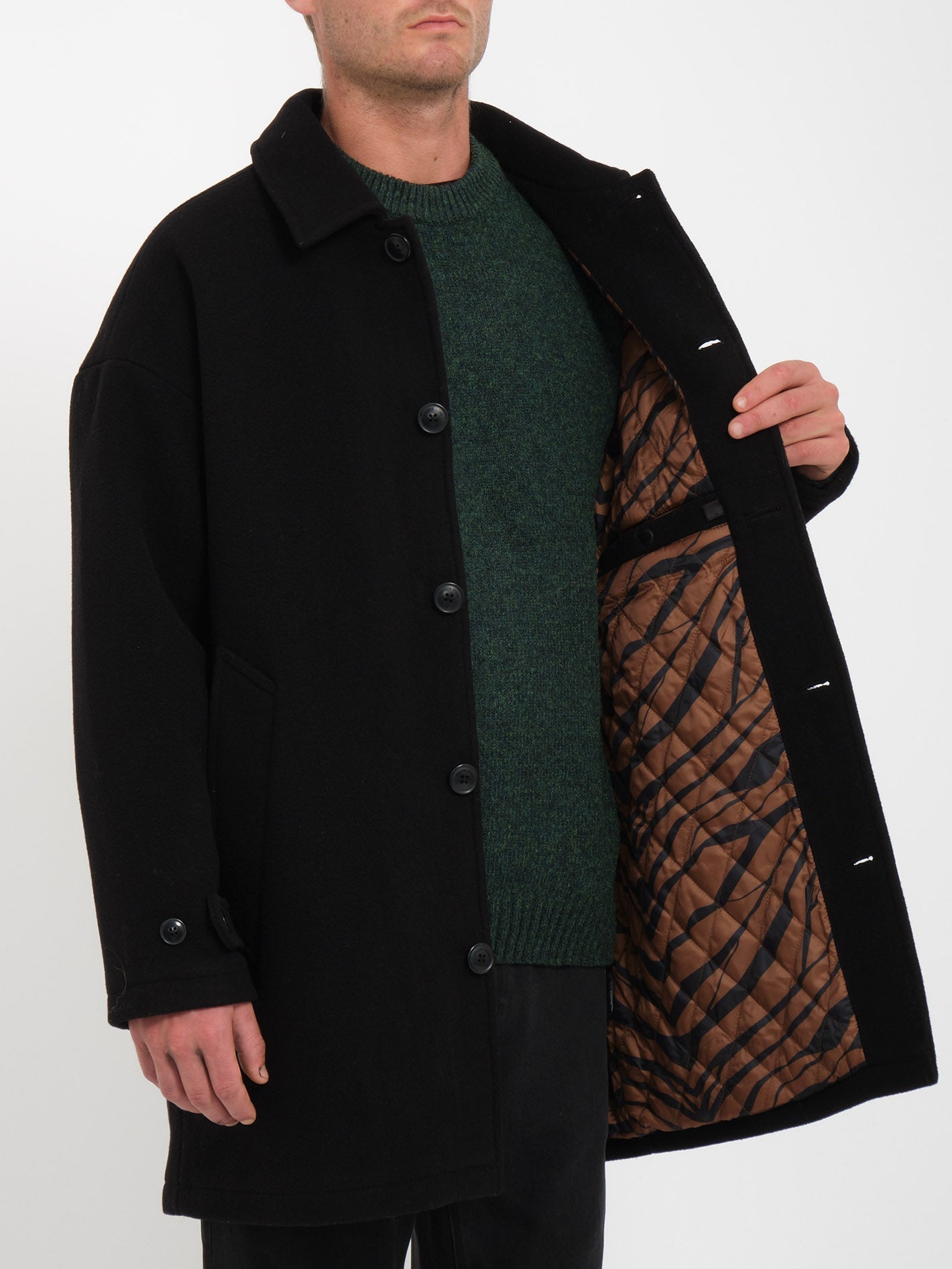 Peacoat Floyder Mantel - SCHWARZ