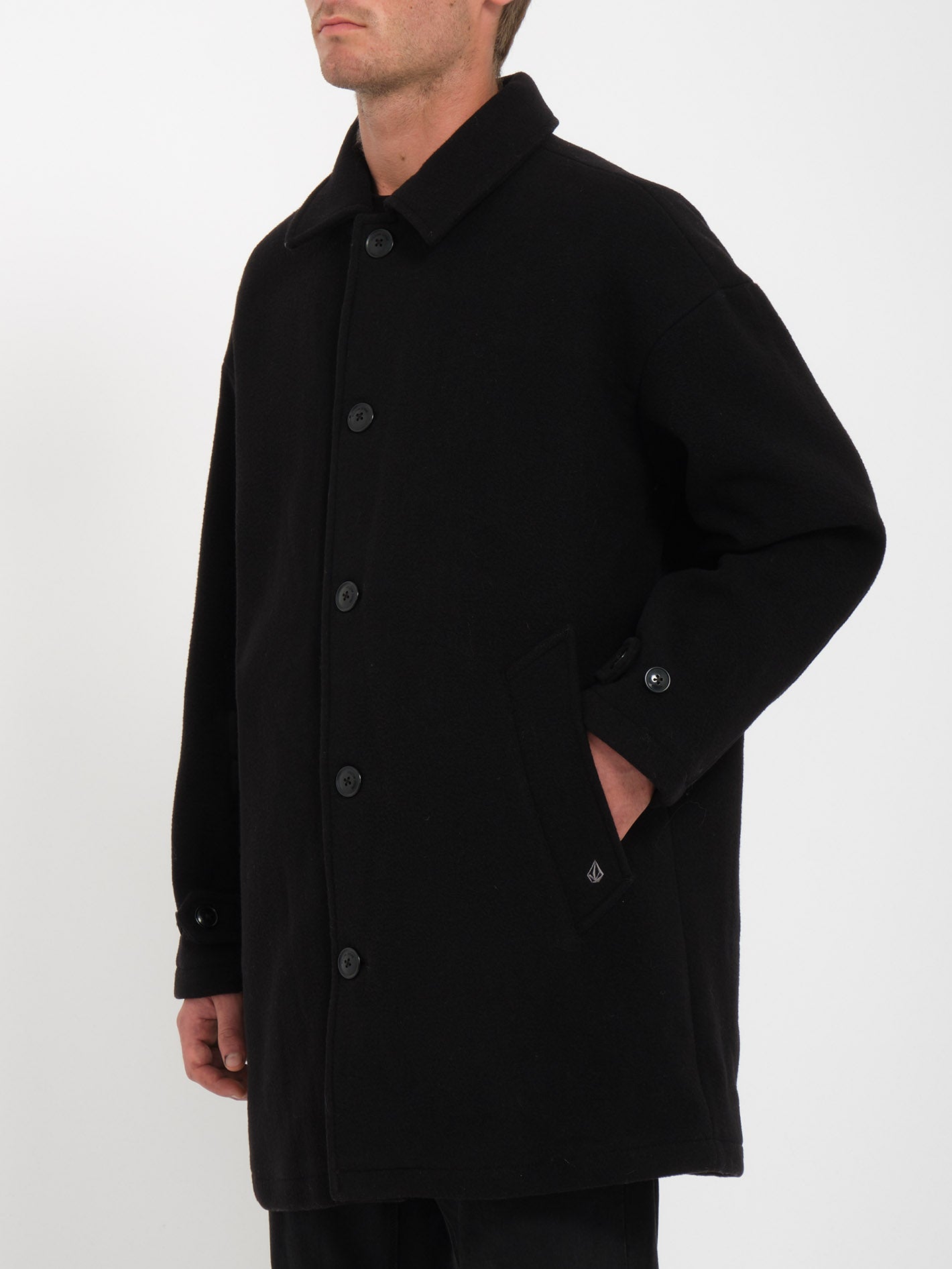 Peacoat Floyder Mantel - SCHWARZ