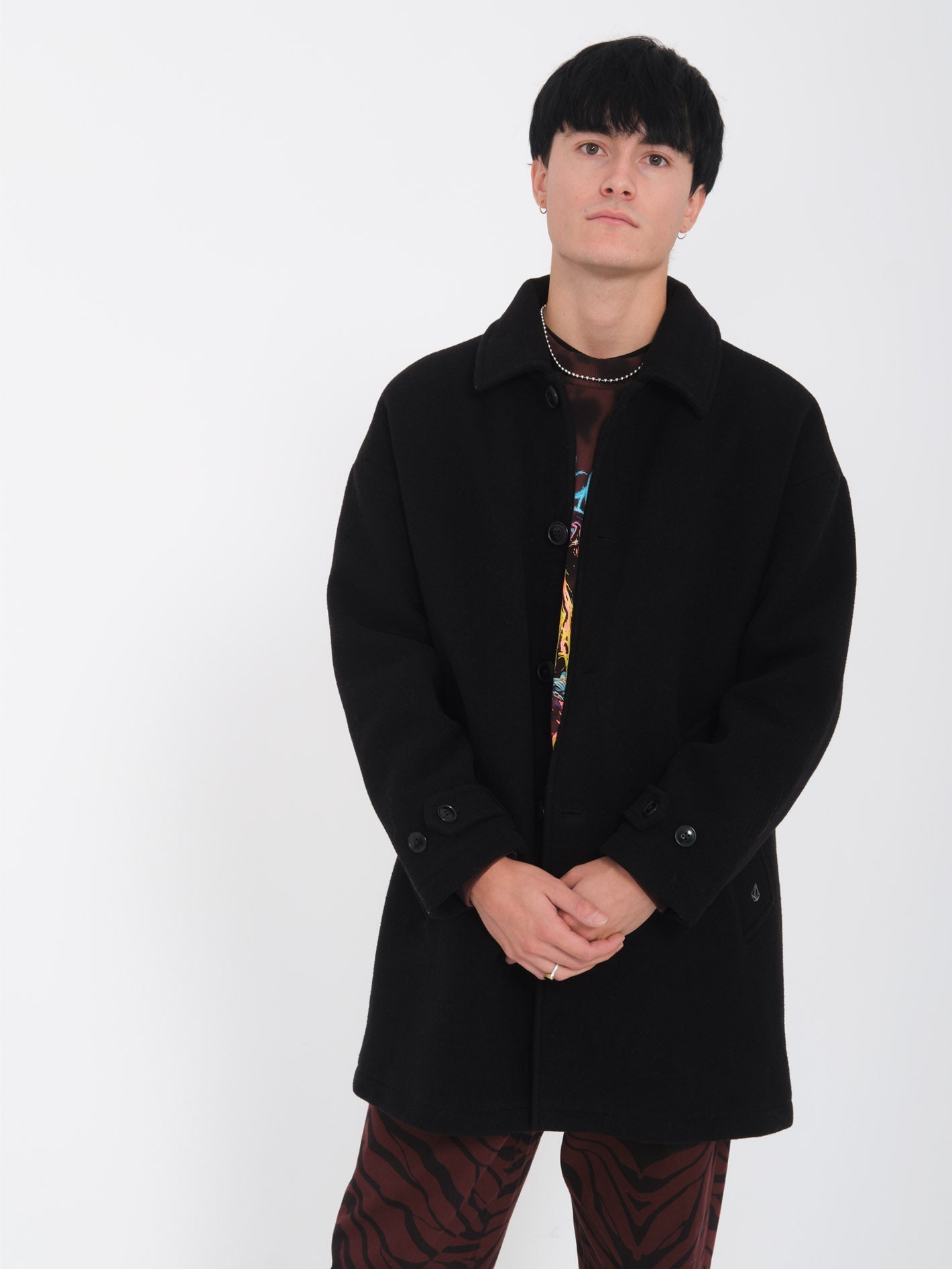Peacoat Floyder Mantel - SCHWARZ