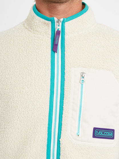 Muzzer Fuzzar Sleeveless Sherpa Jacket - WHITECAP GREY