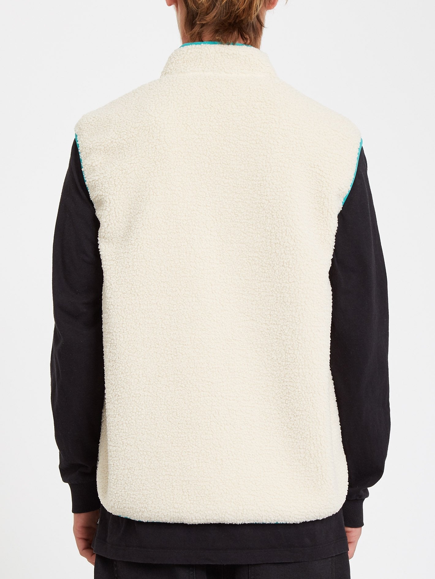 Muzzer Fuzzar Sleeveless Sherpa Jacket - WHITECAP GREY