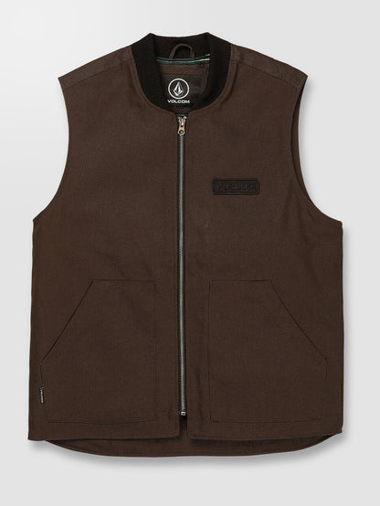 Skate Vitals C Provost Sleeveless Jacket - DARK BROWN