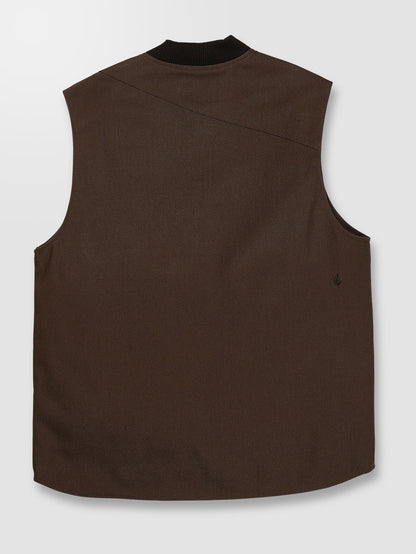 Skate Vitals C Provost Sleeveless Jacket - DARK BROWN