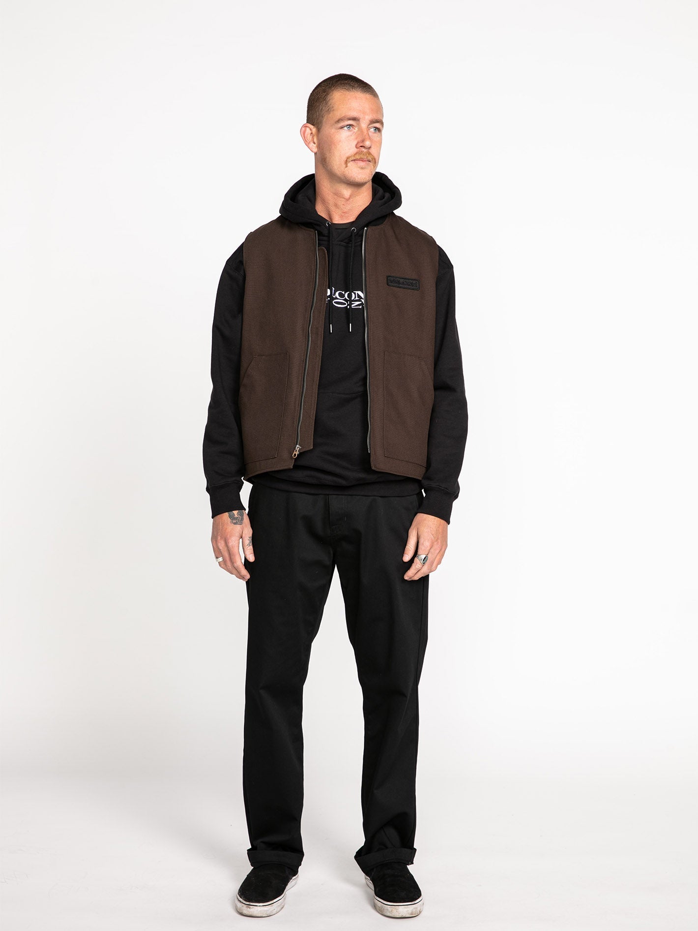 Skate Vitals C Provost Sleeveless Jacket - DARK BROWN