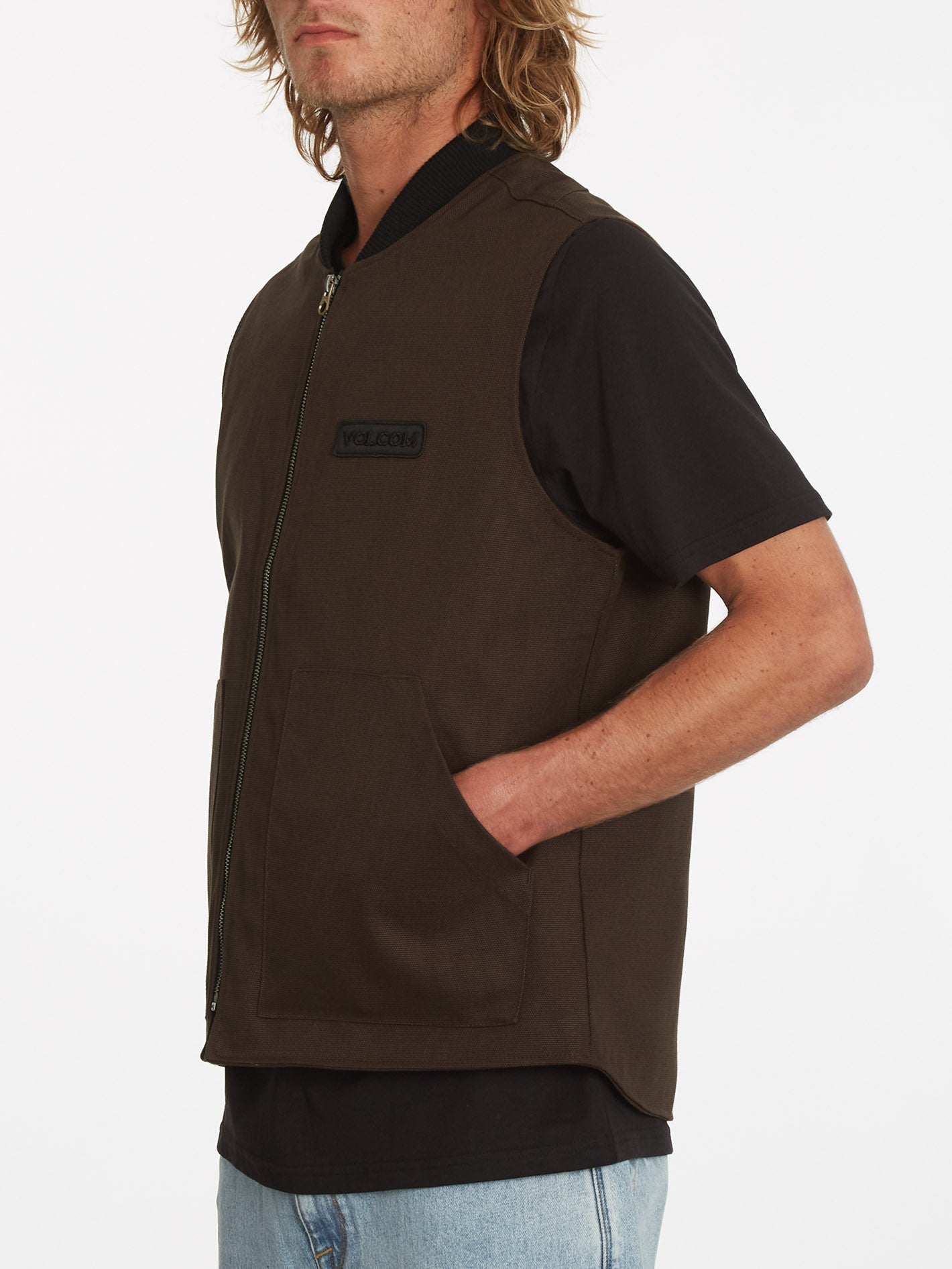 Skate Vitals C Provost Sleeveless Jacket - DARK BROWN