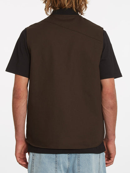 Skate Vitals C Provost Sleeveless Jacket - DARK BROWN