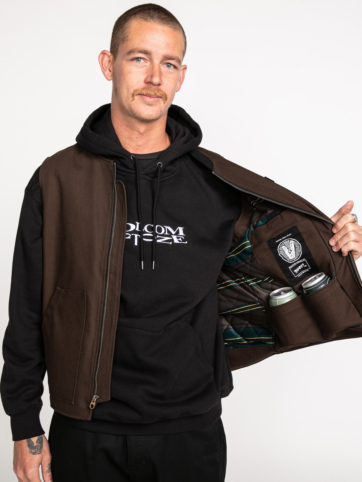 Skate Vitals C Provost Sleeveless Jacket - DARK BROWN
