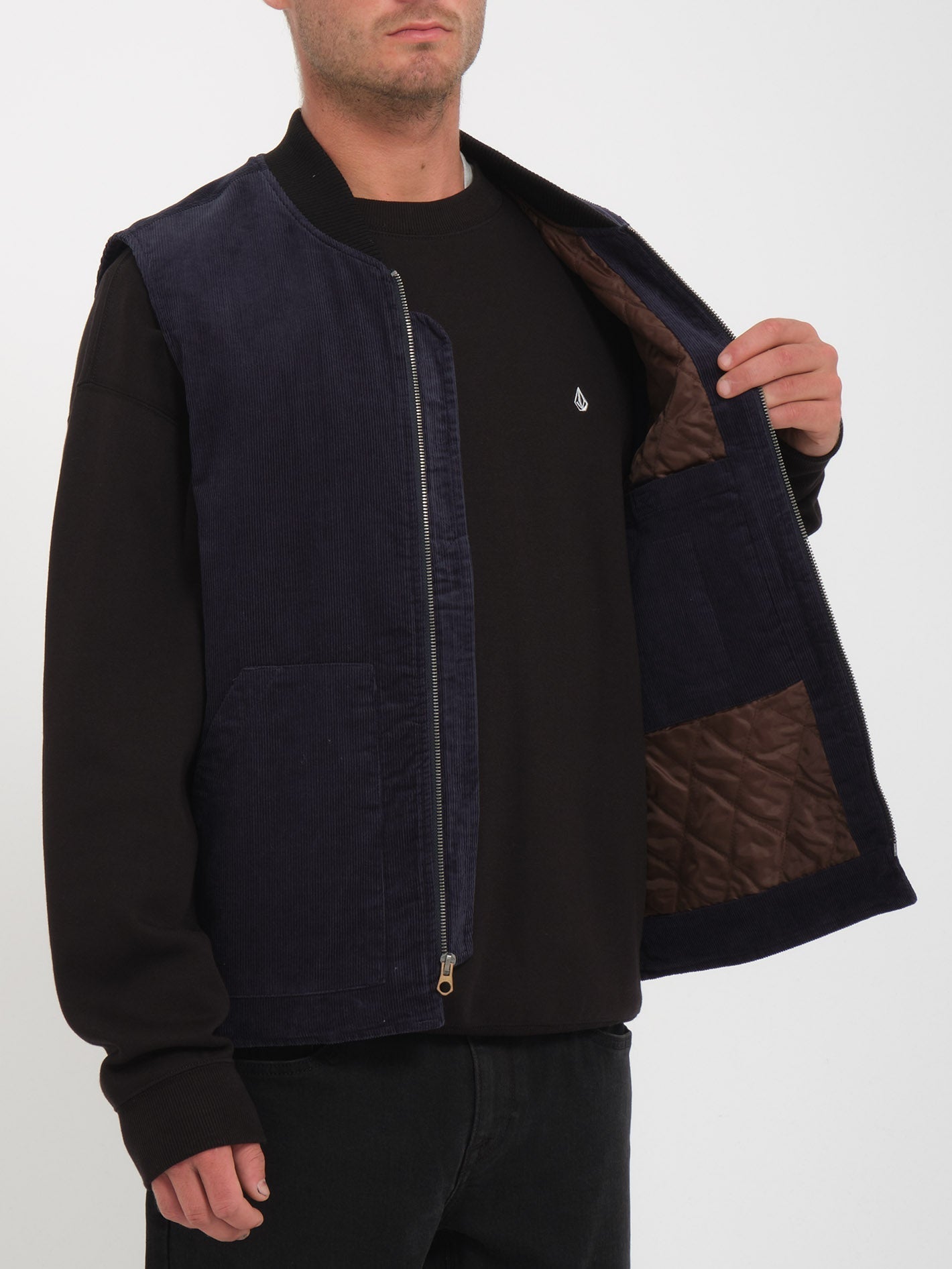 V-Team Ärmellose Jacke - MARINEBLAU