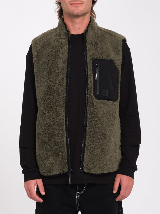 Muzzer Fuzzar Sleeveless Jacket - WINTERMOSS
