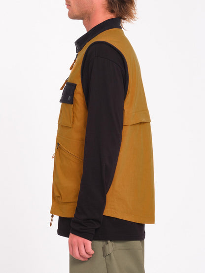 Tds Bryan Iguchi sleeveless jacket - CHESTNUT BROWN