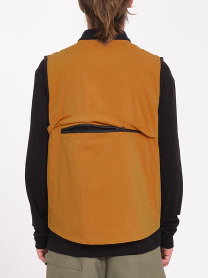 Tds Bryan Iguchi sleeveless jacket - CHESTNUT BROWN