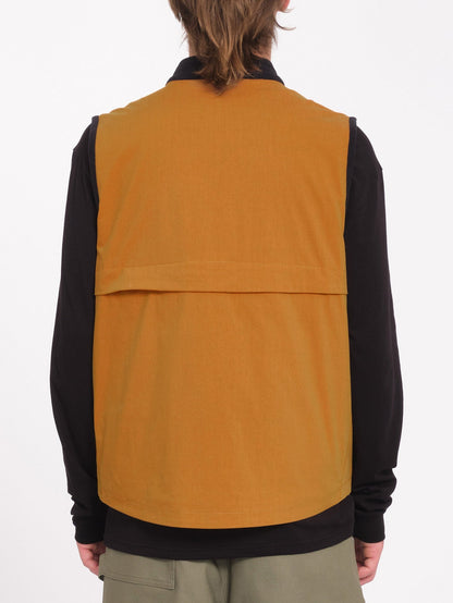 Tds Bryan Iguchi sleeveless jacket - CHESTNUT BROWN