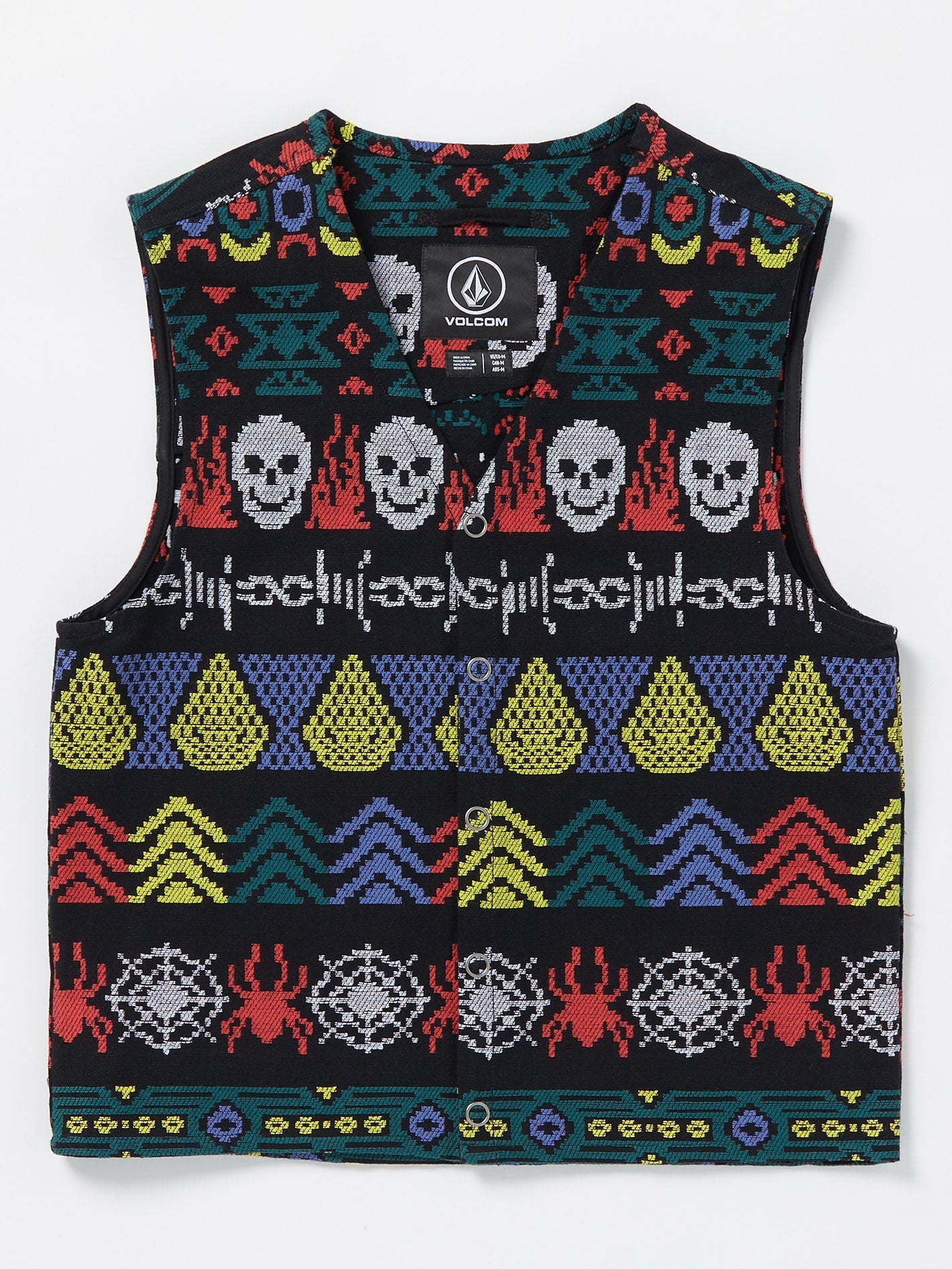Collin P Skate Vitals Denim Sleeveless Jacket - BLACK