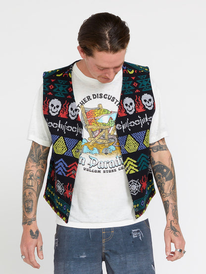 Collin P Skate Vitals Denim Sleeveless Jacket - BLACK