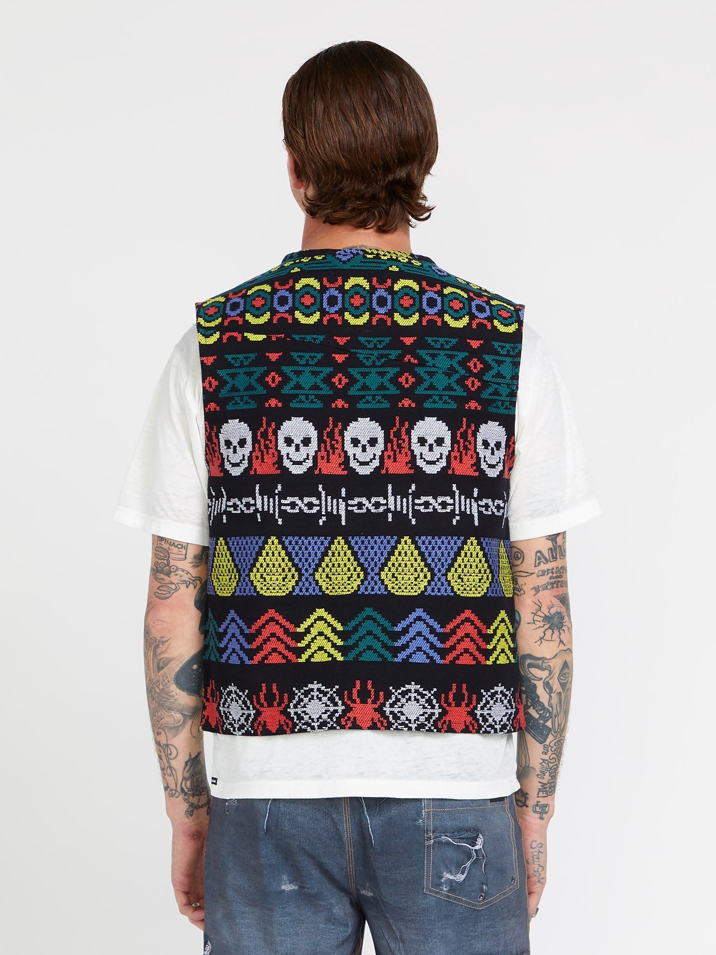 Collin P Skate Vitals Denim Sleeveless Jacket - BLACK