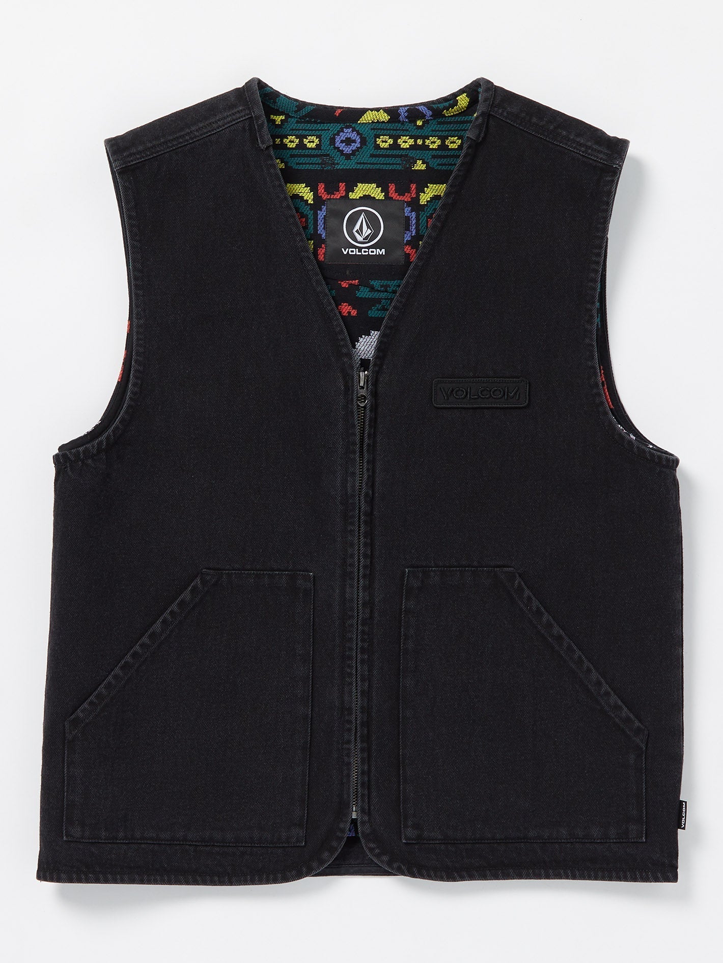 Collin P Skate Vitals Denim Sleeveless Jacket - BLACK