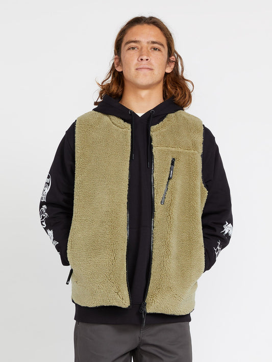 Archstone Sherpa ärmellose Jacke – Thymiangrün