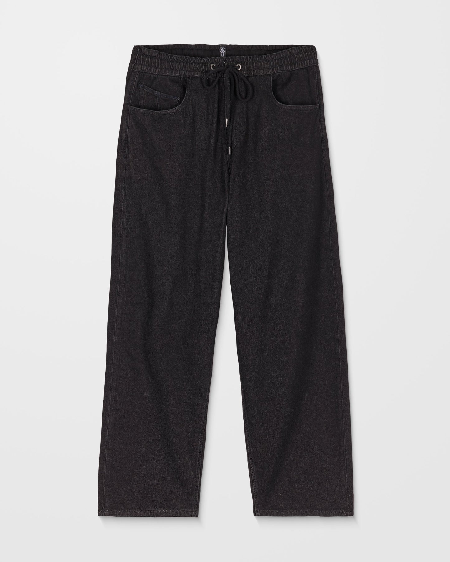 Freazy Loose Elastic Waist Pants - Black Wash