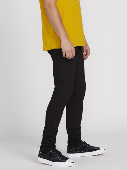 Vorta Tapered Jeans - BLACK ON BLACK