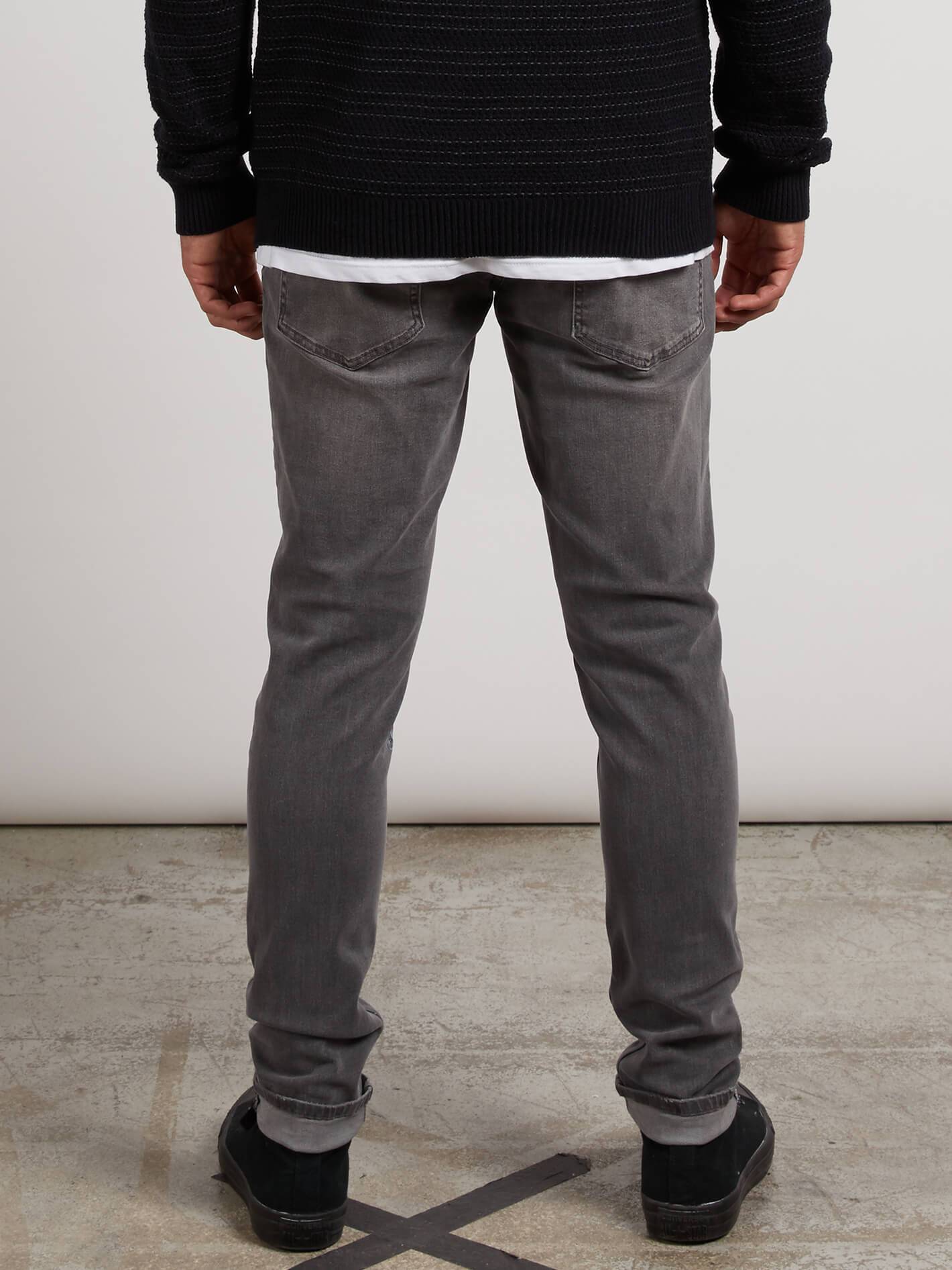 2X4 Tapered Jeans – Gebürstetes Nickel