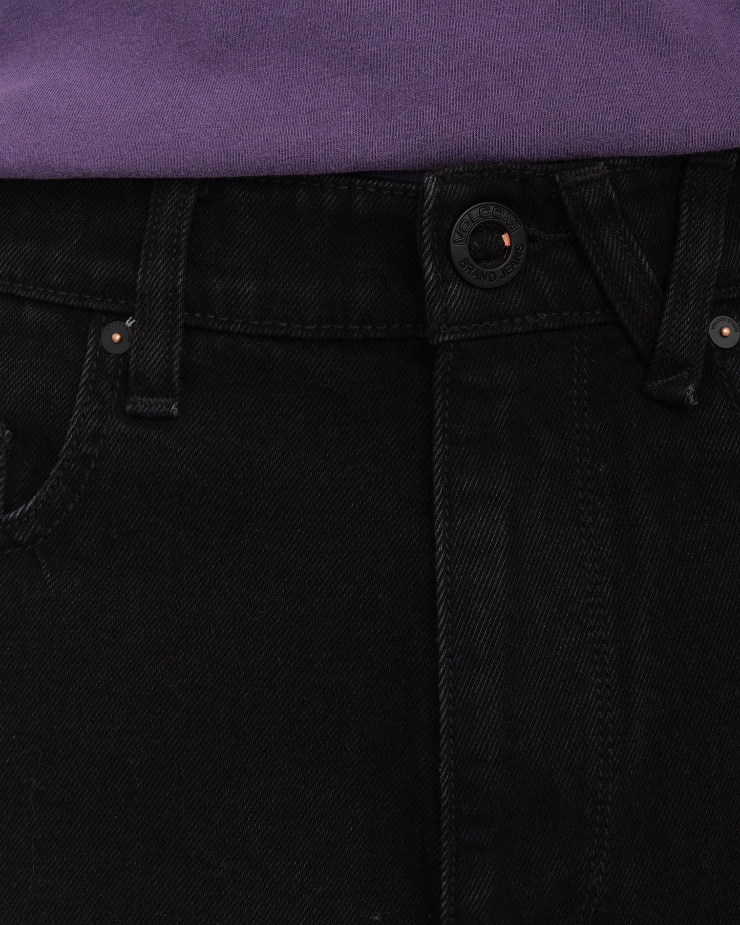 Billow Denim Shorts - BLACK