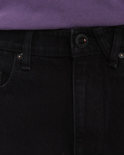 Billow Denim Shorts - BLACK