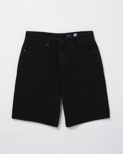 Billow Denim Shorts - BLACK