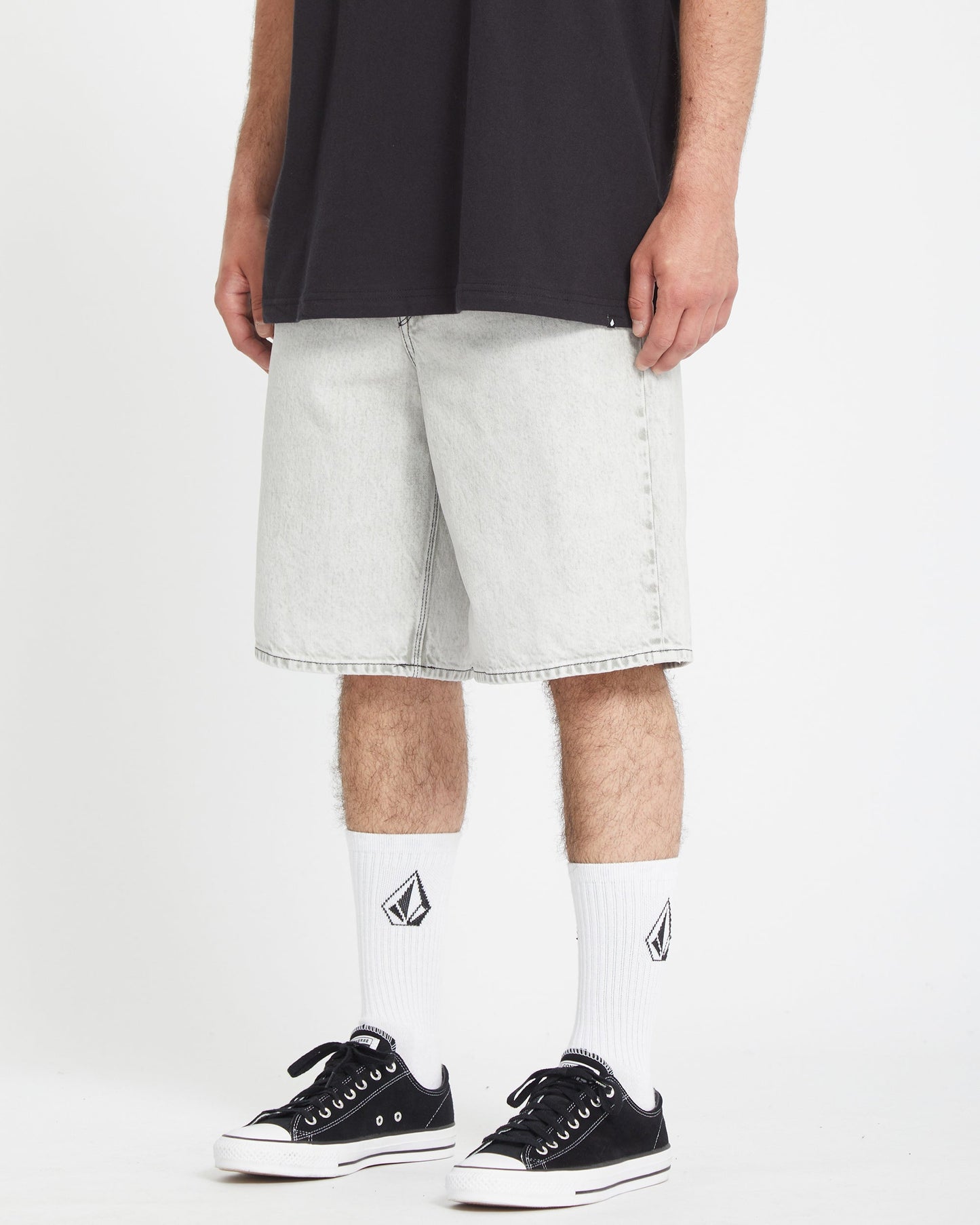 Denim Billow Shorts - BONE