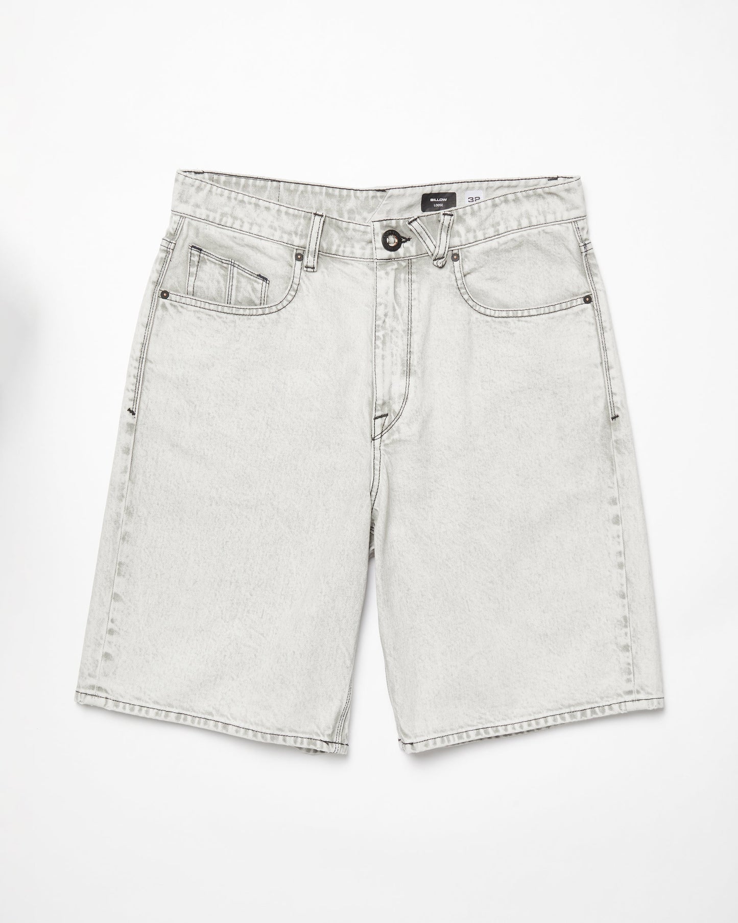 Denim Billow Shorts - BONE