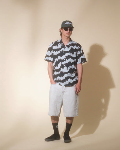 Denim Billow Shorts - BONE