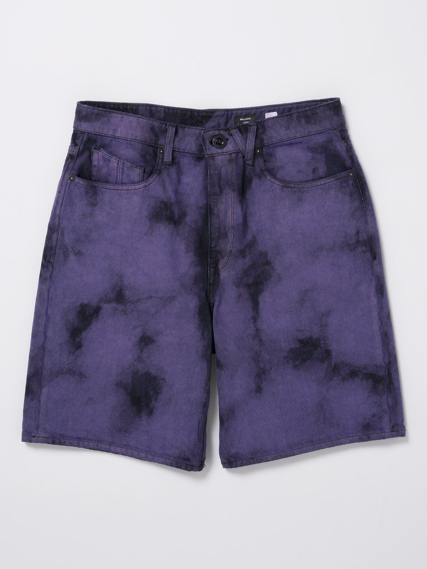Billow Denim Shorts - DEEP PURPLE