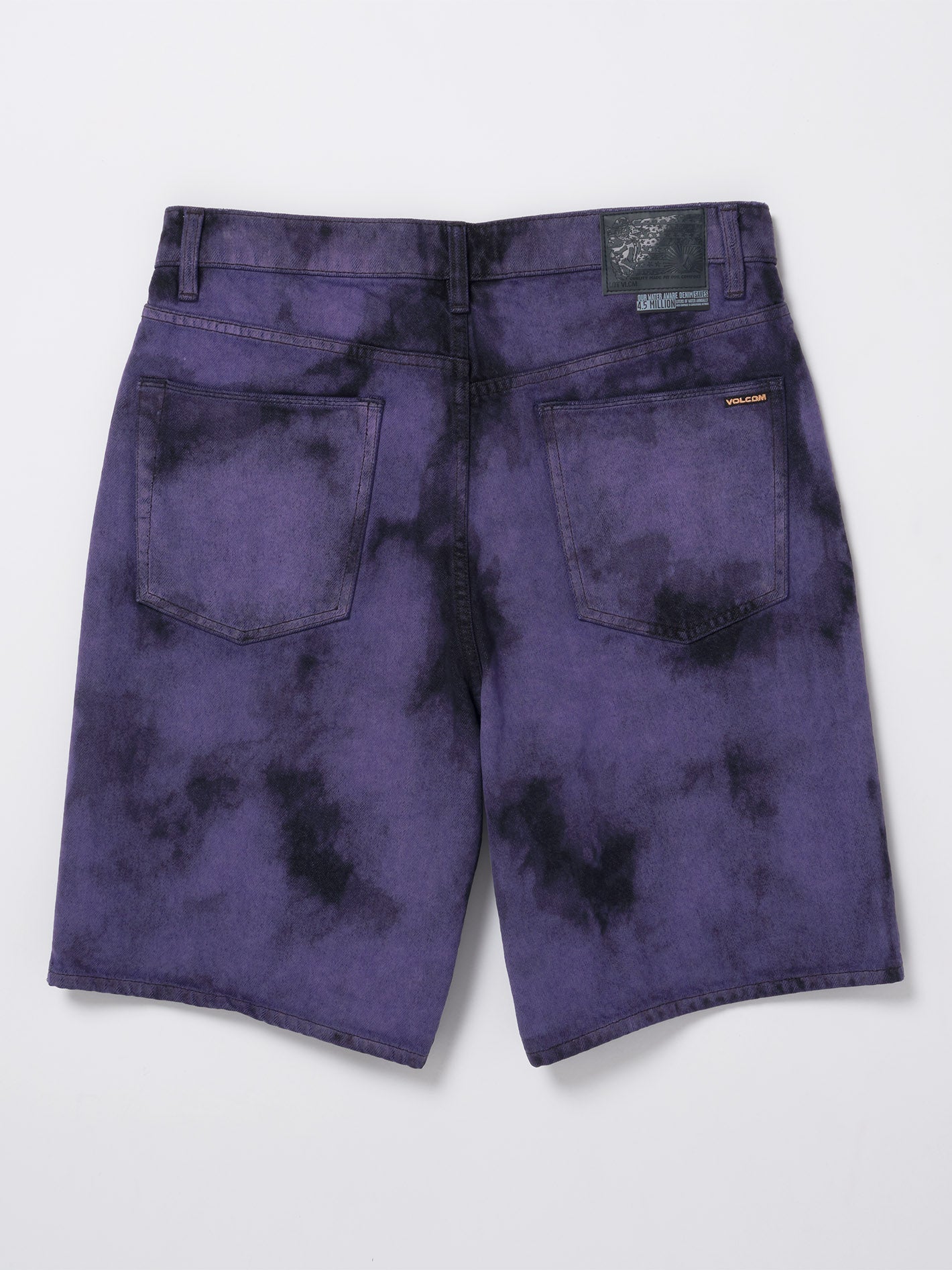 Billow Denim Shorts - DEEP PURPLE