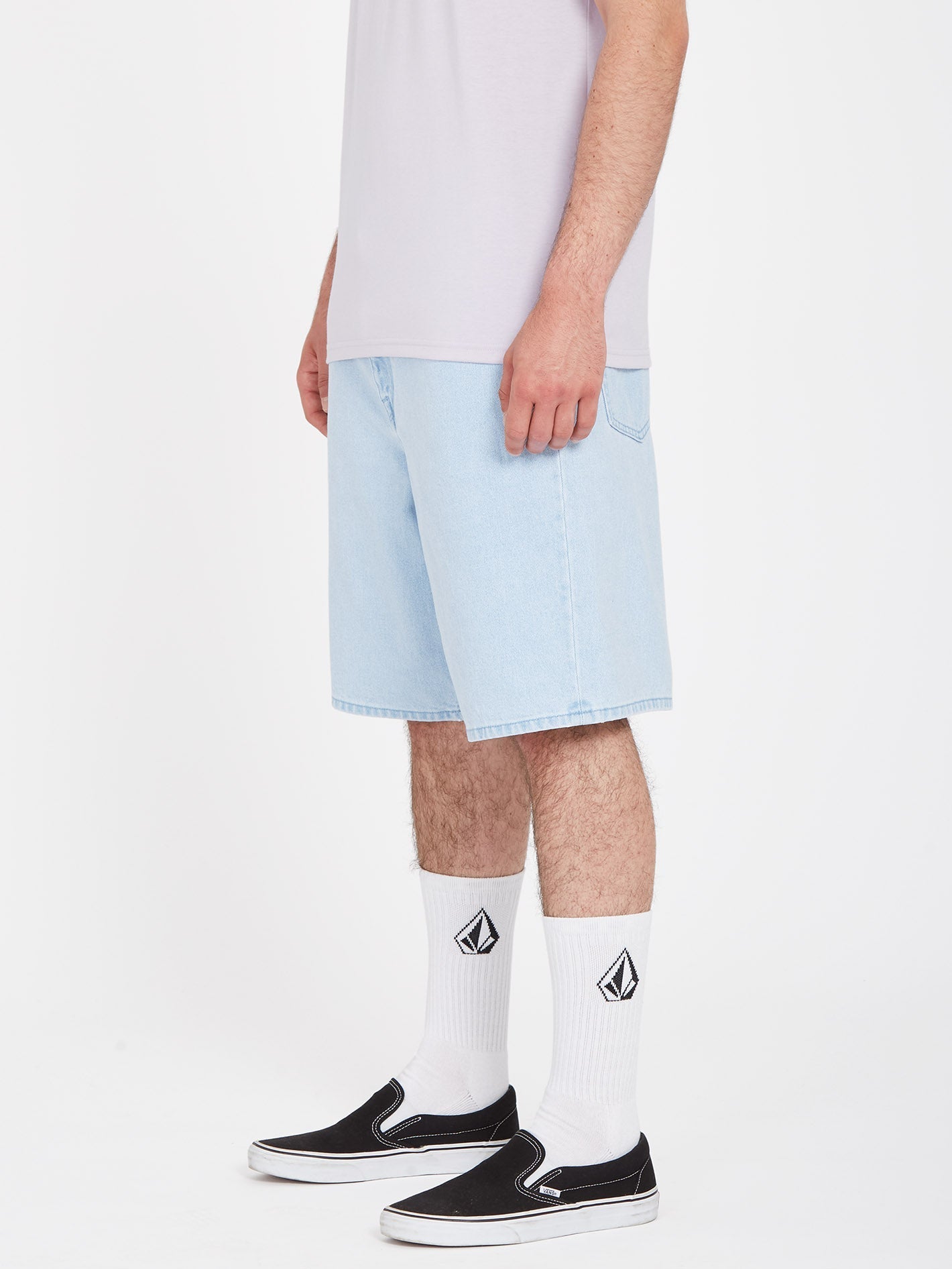 Billow Denim Shorts - LIGHT BLUE