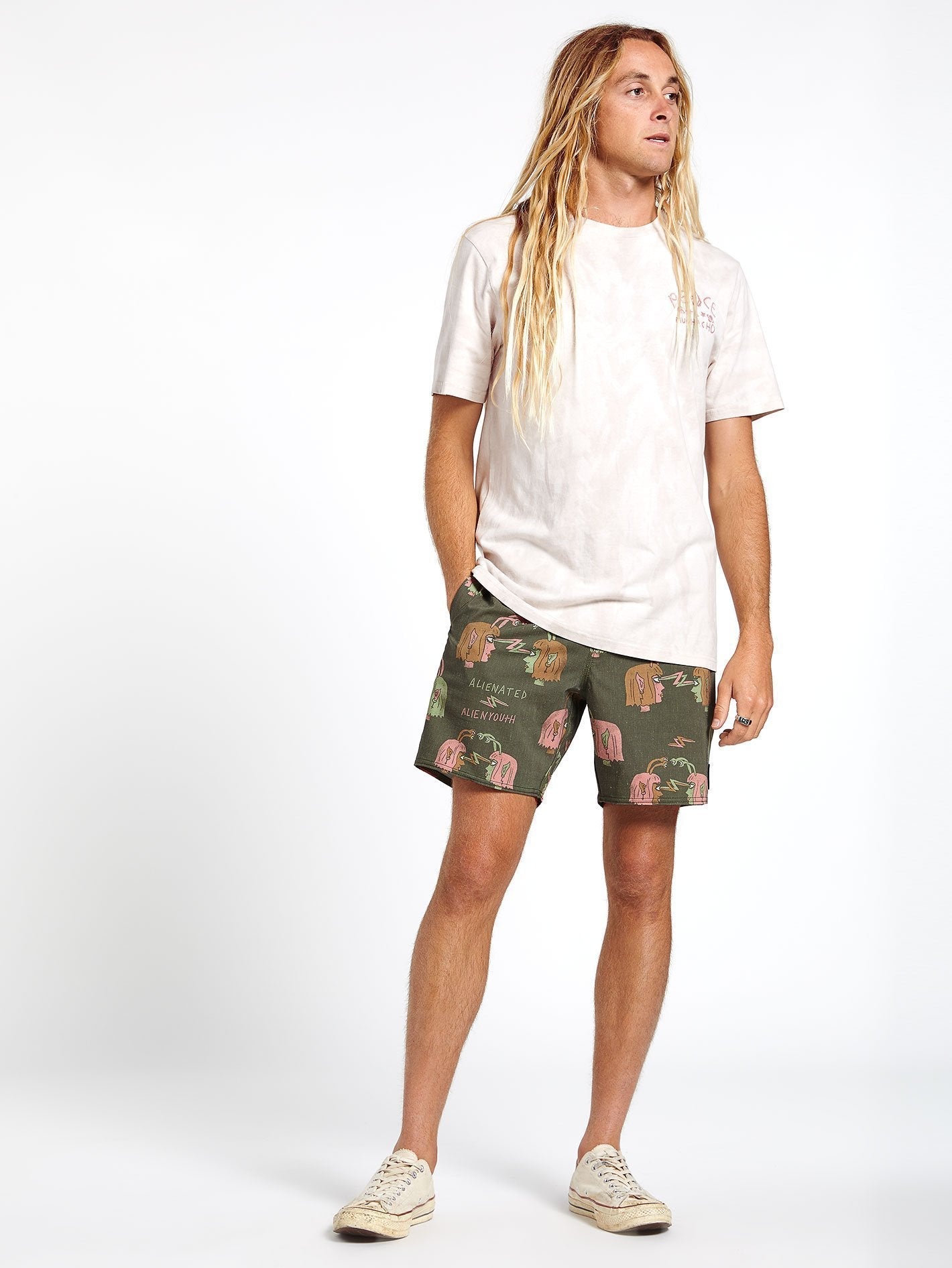 Boardshort Alienated Trunk 17" - MOSSSTONE