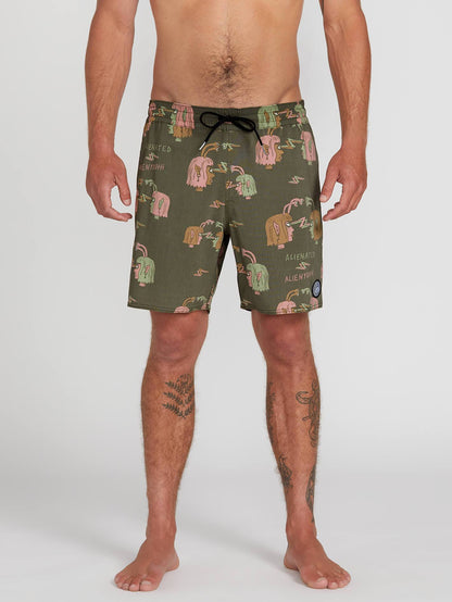 Boardshort Alienated Trunk 17" - MOSSSTONE