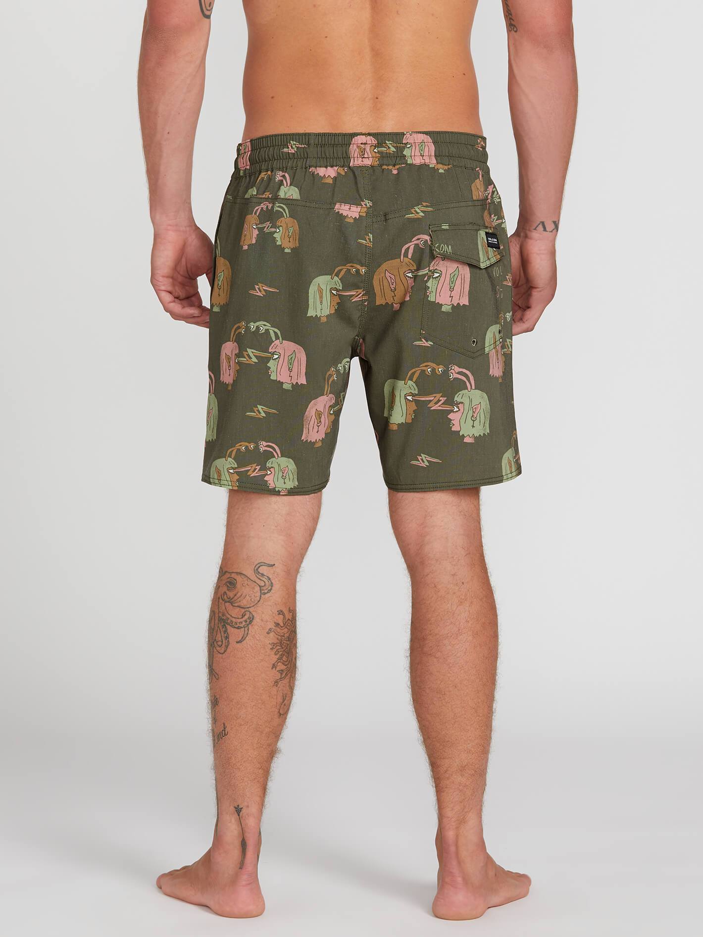 Boardshort Alienated Trunk 17" - MOSSSTONE