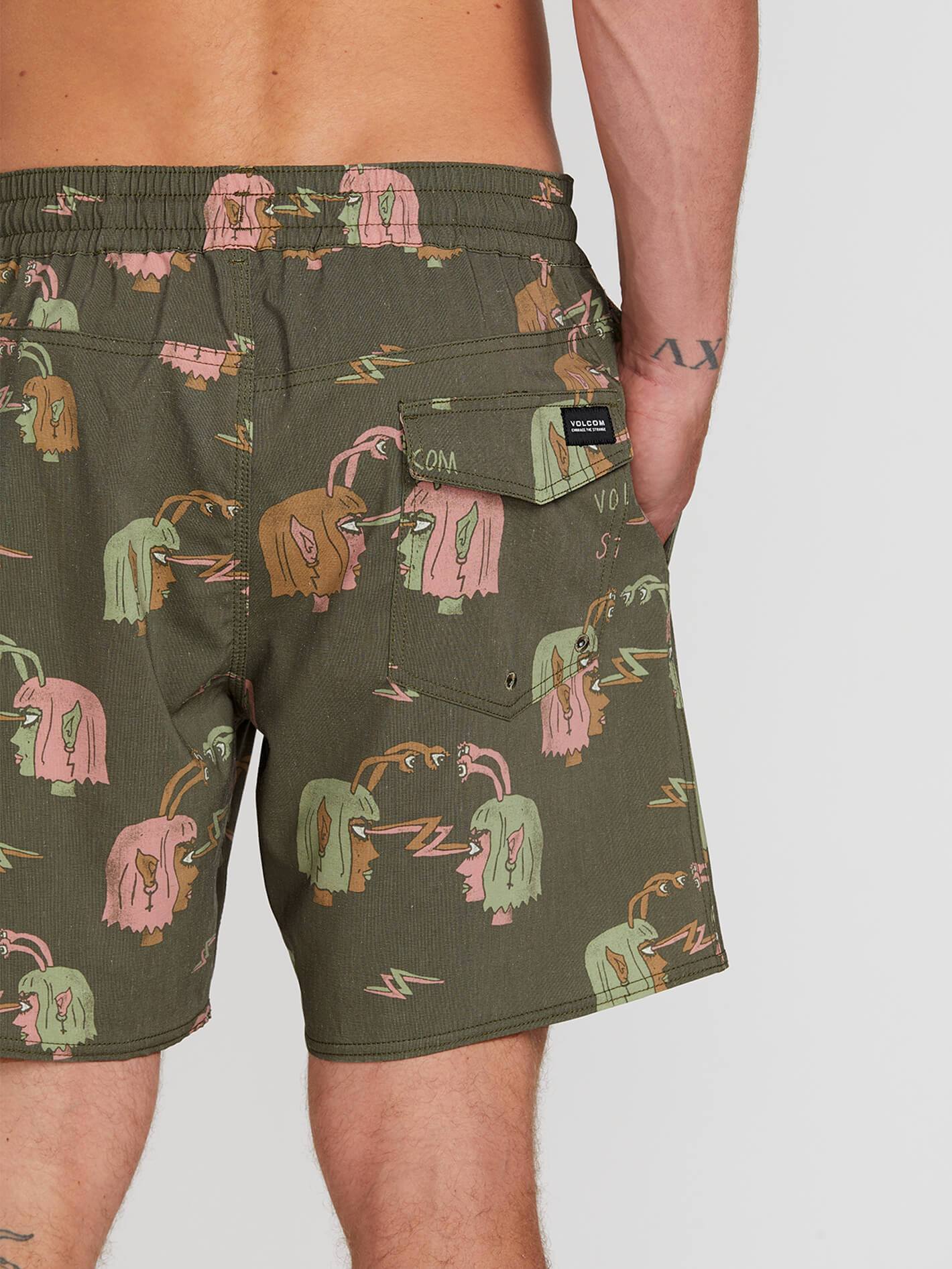 Boardshort Alienated Trunk 17" - MOSSSTONE